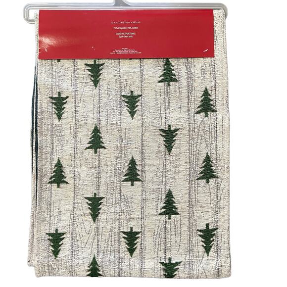 Winter Wonder Red Truck Christmas Table Runner 13" Wide 72" Long - Picture 2 of 4